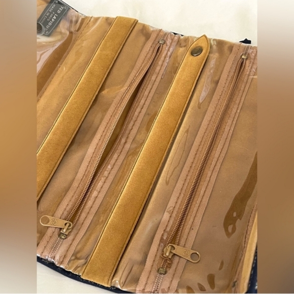 TED LAPIDUS BLUE FLORAL TRAVEL COSMETIC & JEWELRY ORGANIZER WALLET EUC - Picture 13 of 15